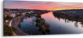 Tablou cu Praga nocturnă (120x50 cm)