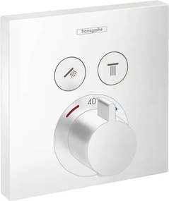 Baterie dus incastrata Hansgrohe ShowerSelect alb mat 2 functii