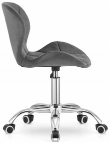 OFERTA Scaun de birou gri AVOLA VELVET II. calitate