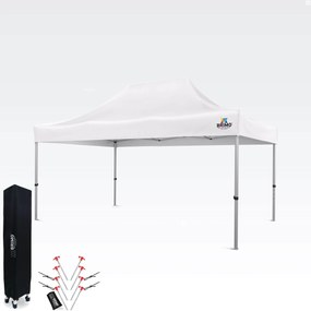 Cortină de petrecere pentru grădină 3x4,5 m: Colțul dumneavoastră pentru relaxare și sărbători - fără pereți - Alb