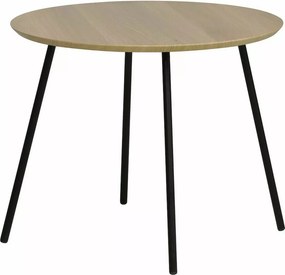 Masuta de cafea rotunda cu blat in decor stejar PAM A 55x45