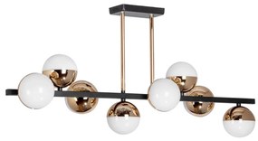 Lustră LED pe tijă 8xLED/7W/230V auriu/negru