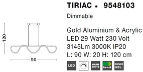 Lustra LED dimabila, design deosebit TIRIAC