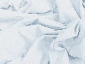 Cearsaf Jersey albastru glaciar 90 x 200 cm