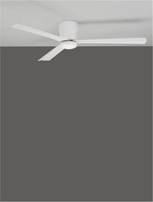 Ventilator de tavan cu telecomanda design modern DELL alb