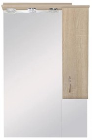 Dulap suspendat pentru baie Bianca Plus 65, culoare stejar sonoma, deschidere pe dreapta