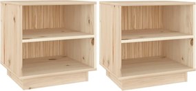 vidaXL Noptiere, 2 buc, 40x34x40 cm, lemn masiv de pin
