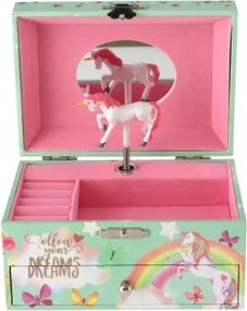 Cutie muzicală pentru bijuterii, model Unicorn