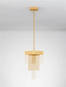 Lustra LED suspendata design modern REVIA aurie