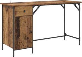 vidaXL Birou de calculator Lemn Vechi 131 x 48 x 75 cm Lemn compozit