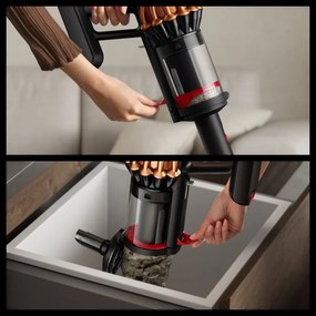 Aspirator vertical Dyson V16 Piston Animal 492963-01, 315AW, 900W, 1.3L, 70 min, CleanCompaktor™, Hyperdymium™, MyDyson™, HEPA, LCD, Negru/Cupru