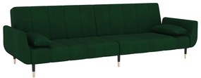 Canapea extensibila cu 2 locuri, 2 perne, verde inchis, catifea Morkegronn, Fara scaunel pentru picioare Fara scaunel pentru picioare