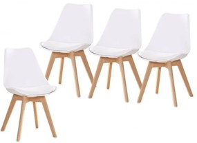 JAKS SCAUN CLASSIC CU PERNĂ ALBĂ , STILUL SCANDINAV