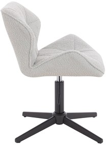 HR111CROSS Scaun Gri Boucle cu Bază Neagră