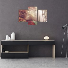 Tablou - Plimbarea de toamnă prin pădure (90x60 cm)