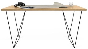 Birou TemaHome Flow, 140 x 75 cm, cu aspect de lemn