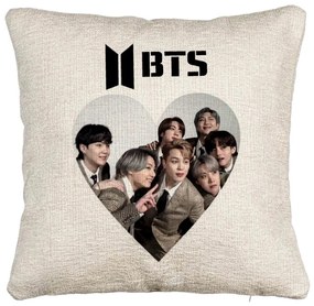 Perna Decorativa Canapea BTS Army 4, 40x40 cm, Cu fermoar