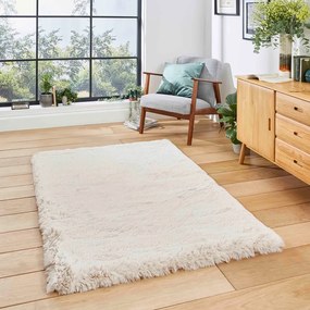 Covor crem 80x150 cm Super Teddy – Think Rugs