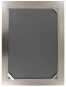 Oglinda dreptunghiulara cu rama din polistiren argintie Sirius, 78,7cm (L) x 58,7cm (L) x 3cm (H)