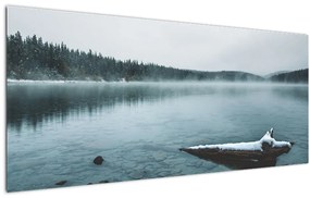 Tablou - lacul nordic înghețat (120x50 cm), în 40 de alte dimensiuni noi