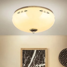 Orion - Plafonieră LANDHAUS, 3xE27/60W/230V, Ø 35 cm, bronz/bej/albastru