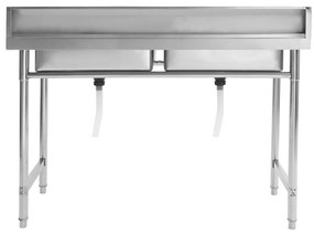 Chiuveta de bucatarie cu bazin dublu, otel inoxidabil