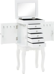 vidaXL Dulap de bijuterii independent, alb