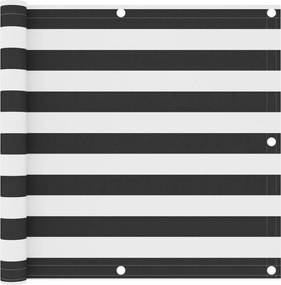 vidaXL Paravan de balcon, antracit și alb, 90x500 cm, țesătură oxford
