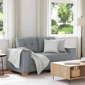 vidaXL Canapea lovesea gri deschis 120 cm stofa