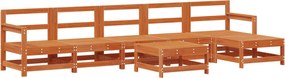 vidaXL Set de lounge pentru grădină 6 pcs Maro Ceară Lemn masiv de pin