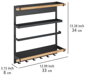 WENKO 54114100 - Organizator MAGNA 33 x 34 cm, negru/maro