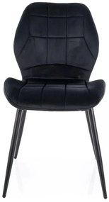 Scaun Jake velvet negru/negru Blu19