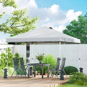 Outsunny Pavilion 3x3 m Pop-Up cu Buzunare, UPF 50+, cu Saci de Nisip și Geantă cu Roți | Aosom Romania