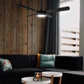 Plafonieră neagră LED ø 15 cm Zarautz – SULION