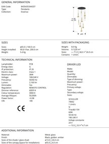 Lustra LED suspendata cu telecomanda Essenza negru, auriu