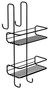 Gedy - Poliță de perete pentru duș CHROM LINE 49x24 cm negru mat