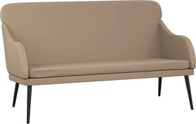 vidaXL Bancă, cappuccino, 110x76x80 cm, piele ecologică