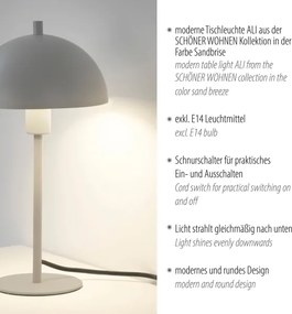 Lampă de masă ALI Schöner Wohnen 11726-39 1xE14/15W/230V, gri