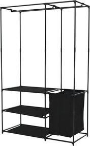Raft multifuncţional pentru dulap, negru, ASKOT