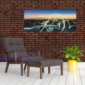 Tabloul - privire spre cer din acoperiș (120x50 cm)
