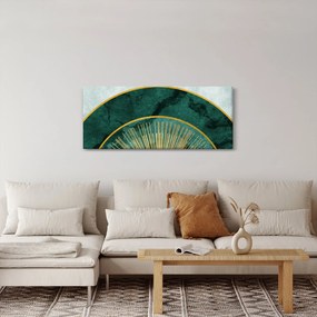 Tablou - Forme cu texturi aurii (120x50 cm)