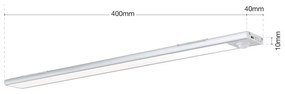 Aplica LED mobila bucatarie cu senzor NORMAN argintie