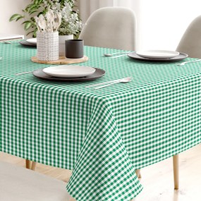 Goldea față de masă 100% bumbac  - carouri verzi și albe 120 x 180 cm