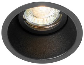 Set de 6 spoturi încastrate moderne negre, rotative și înclinabile - Alloy