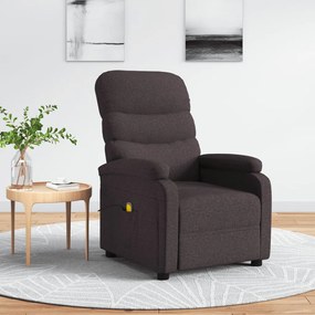 321231 vidaXL Fotoliu de masaj, maro închis, material textil