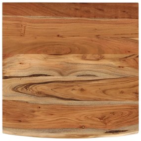 370266 vidaXL Blat birou 80x80x2,5 cm, pătrat, lemn masiv acacia margine vie