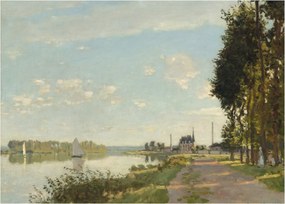 Tablou pe sticlă - Claude Monet, Argenteuil, reproducere (70x50 cm)