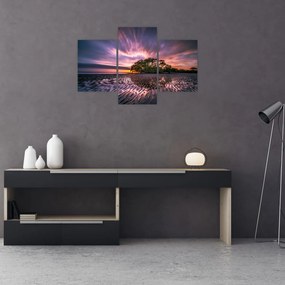 Tablou cu plajă în apus de soare (90x60 cm)