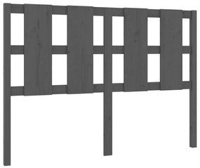 Tablie de pat, gri, 125,5x4x100 cm, lemn masiv de pin 1, Gri, 125.5 x 4 x 100 cm