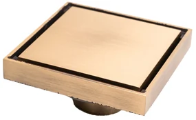 Sifon pardoseala TRENDY’S, bronz antichizat 10X10 cm, iesiere pe 40 mm antimiros